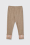 Baby Girl Soft Textured Beige Leggings