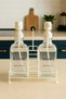 Stylish Glass Soap Dispenser Set of 2 – 500 ml Pump Bottle – Kitchen and Bathroom Set with Metal Stand - 4