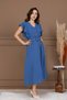 Ayrobin Button Detailed Long Dress - Indigo Blue - 7