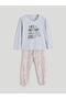 Crew Neck Printed Women's Pajama Set (W5) - 5
