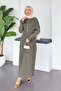 Veronika Designer Dress Khaki - 3
