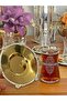 Heybeli̇ Gold Silver Metal Plate with Lace Gilded Cup 12 Pieces Tea Set for 6 People Tea Set Glass - 6