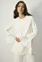 Crepe Tunic with Chiffon Cuffs - 2