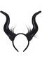 Halloween Maleficent Malefiz Horned Hairband Crown Costume Accessory Black - 2