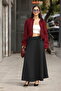 Women's Scuba Fabric Flared Skirt with Elastic Waist - 4