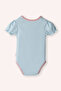 Newborn Cherry Printed Blue Bodysuit - 2