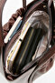 Women's Manolya Bitter Brown Medium Size Lined Snap Fastener and Zipper Closure Handbag and Shoulder Bag - 4