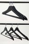 Wooden Look Clothes Hanger Black Clothes Hanger with Swivel Head 24 Pieces - 2