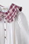 Baby Girl Ecru Bodysuit with Collar Detail - 2