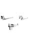 F1 Series Chrome Stainless Towel Holder and Open Toilet Paper Holder and Robe Hook Set Bathroom Set