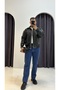 Vintage Distressed Bomber Leather Jacket - 3