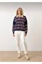 Women's Polo Neck Buttoned Knitwear Sweater - 5