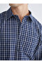Lcwaikiki Classicnavy Blue Regular Fit Long Sleeve Plaid Poplin Men's Shirt - 4