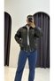 Vintage Distressed Bomber Leather Jacket - 5
