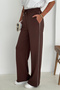 Women's Elastic Waist Lace-Up Wide Leg Pants – Comfortable & Minimal Style - 5
