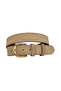100% Genuine Leather, Gold Buckle 4 cm Light Yellow Suede Women's Belt; Jeans, Sports Belt=Suede.26.Yellow - 2