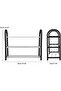 Metal & Plastic Aluminium Shoe Rack - Mini DIY 3-Level Shoe Storage (Black/Silver) - 5