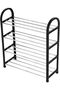 4-Level Shoe Rack (50 x 57 x 19 cm) Portable Galvanised Shoe Storage - 3
