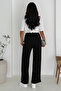 Women's Elastic Waist Lace-Up Wide Leg Pants – Comfortable & Minimal Style - 3