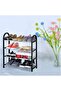 4-Tier Shoe Rack Organizer, Plastic/Metal, Space-Saving, Black, 51x19x57 cm - 5