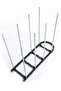4-Tier Shoe Rack Organizer, Plastic/Metal, Space-Saving, Black, 51x19x57 cm - 3