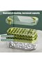 Stackable 50-Cavity BPA-Free Ice Cube Tray with Lid, Bin and Shovel (Green A) - 2