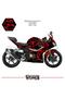 ملصق تزيين RKS SRK 125R، طقم جاهز لتزيين المحرك بتصميم البرق