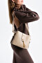 3 Compartment Plain Leather Women's Shoulder and Crossbody Bag