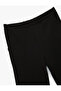 Basic Black Girls' Trousers with Elastic Waist and Pocket Detail 6Wkg40074Ak - 2