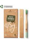 Kids Bamboo Toothbrushes (6 Pack) - BPA Free Soft Charcoal Bristles - 2