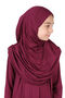 Practical One-Piece Children's Prayer Dress with Headscarf 8-12 Years Old - Burgundy - 6