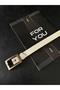Antique Square Gold Buckle Women's Trouser Belt, Coat Belt, Dress Belt, Shirt Belt - 2