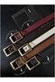 5-Piece Antique Square Gold Buckle Women's Trouser Belt, Coat Belt, Dress Belt, Shirt Belt