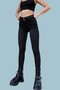 Women's High Waist Narrow Leg Stretch Fabric Shaping / Sculpting Colorfast Anthracite Nail-Tipped Narrow Fit Jeans
