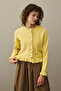 Thin Ruffled Mohair Cardigan Yellow - 6