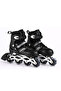 Double Row Light-Up Silicone Wheel Adjustable Roller Skates – Aluminum Body, Set with Bag - 4