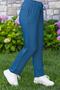 Elastic Waist Multi Double Pocket Muslin Women'S/Men's Unisex Summer Trousers Indigo Indg - 3