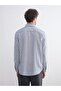 Regular Fit Long Sleeve Striped Men's Shirt - 5