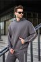 Smoked Kangaroo Pocket Hooded Men's Tracksuit Set E7336 - 3