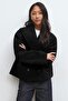 Black Short Cashmere Women's Coat Mg2544 - 2