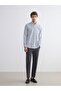 Regular Fit Long Sleeve Striped Men's Shirt - 3