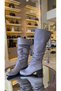 Genuine Leather Foldable Model Women's Boots - 3