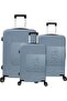 Horizone 3-Piece ABS Hard Luggage Set - Ice Blue + 1-Year