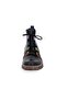 Black Genuine Leather Zippered and Lace-Up Boots - 5