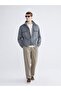 Lcw Vision Anthracite Shirt Collar Suede Men's Jacket - 3