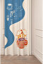 Coffe Time Espresso Latte Coffee Time Bohemian Patterned Special Design Digital Printed Stylish Style Background Curtain