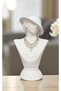 Jewelry Mannequin, Decorative Jewelry Stand, Jewelry Organizer, Necklace Earring Display Stand Design with Hat