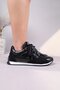 Salta Double Lace-Up Garnished Sneakers Black - 3