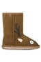 Leather Deer Walker Girl's Boot Sheepskin Sheep Fur Boots Brown