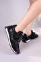 Salta Double Lace-Up Garnished Sneakers Black